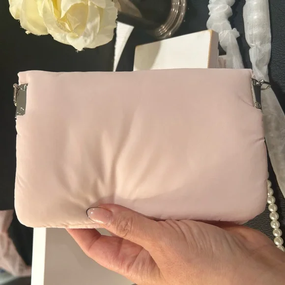 (Last one!!)Christian Dior Pink Clutch Bag with Faux Pearl Chain - NIB - Picture 7 of 11